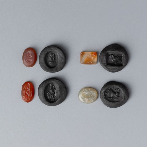 Lotto sigilli intaglio - lotto, 4