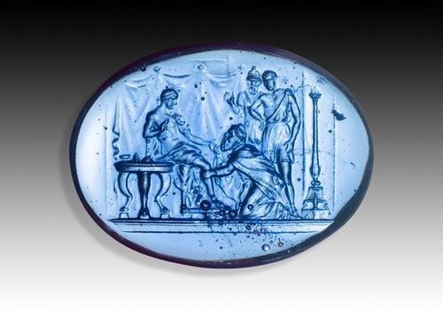 Cammeo intaglio vetro - cammeo, o
